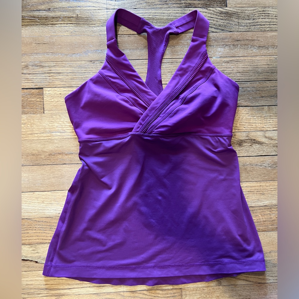 Lululemon Deep V Tank Top Purple Concord Grape Size 8